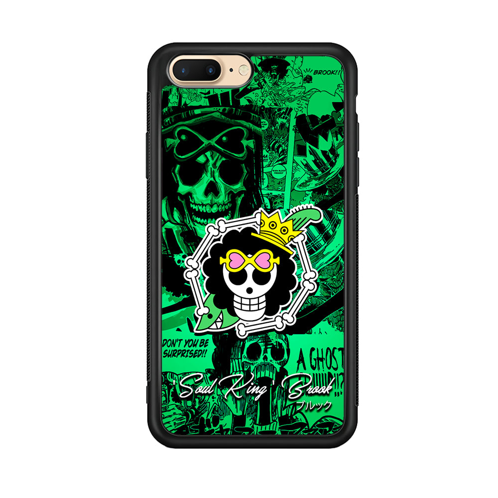 One Piece Brook Logo Comic iPhone 8 Plus Case-Phone Case-Rubber Black (2D Case)-Altracase