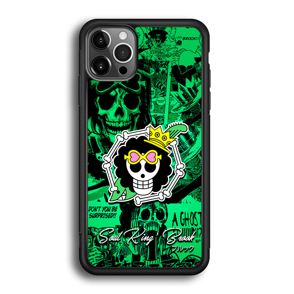 One Piece Brook Logo Comic iPhone 12 Pro Max Case-Phone Case-Rubber Black (2D Case)-Altracase