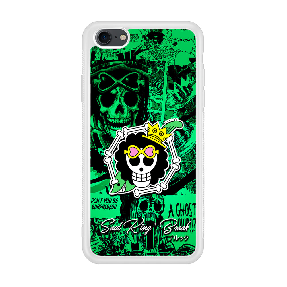 One Piece Brook Logo Comic iPhone 7 Case-Phone Case-Rubber White (2D Case)-Altracase