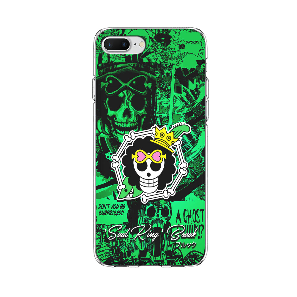 One Piece Brook Logo Comic iPhone 8 Plus Case-Phone Case-Clear Soft Case-Altracase