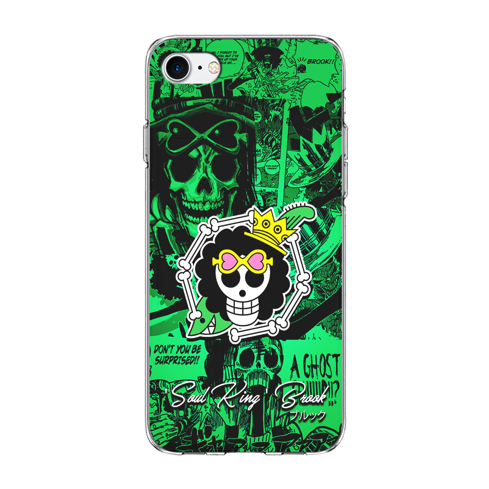 One Piece Brook Logo Comic iPhone 8 Case-Phone Case-Clear Soft Case-Altracase