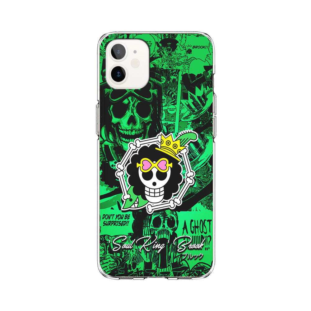 One Piece Brook Logo Comic iPhone 12 Case-Phone Case-Clear Soft Case-Altracase