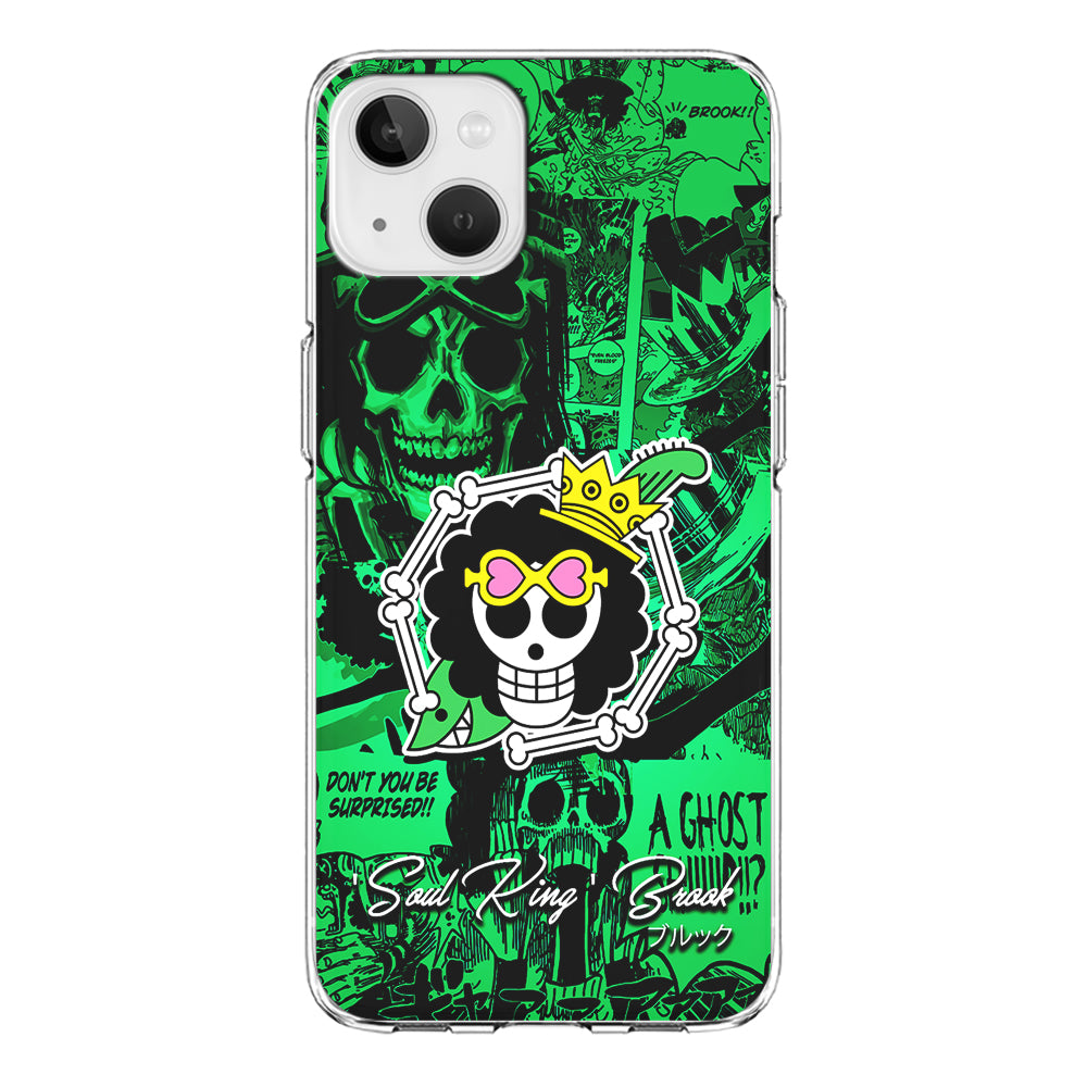 One Piece Brook Logo Comic iPhone 13 Mini Case-Phone Case-Clear Soft Case-Altracase