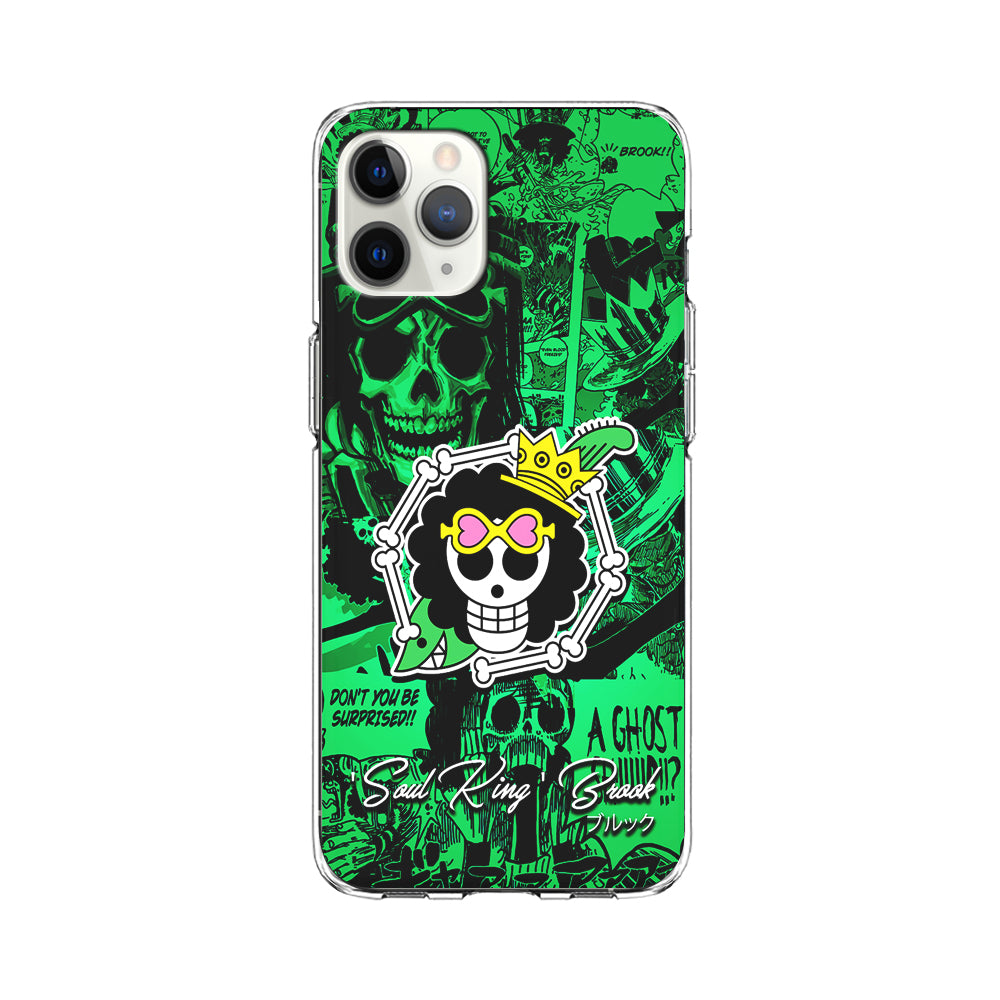 One Piece Brook Logo Comic iPhone 11 Pro Max Case-Phone Case-Clear Soft Case-Altracase