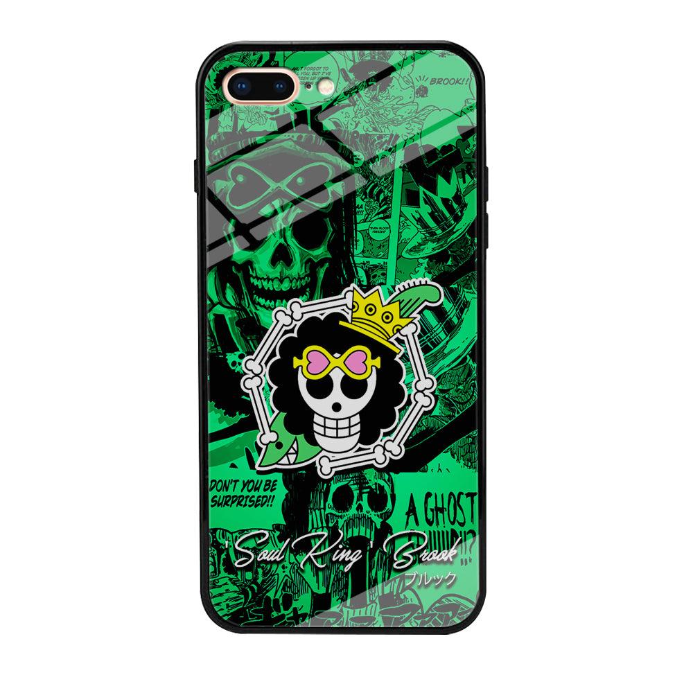 One Piece Brook Logo Comic iPhone 8 Plus Case-Phone Case-Tempered Glass Case-Altracase