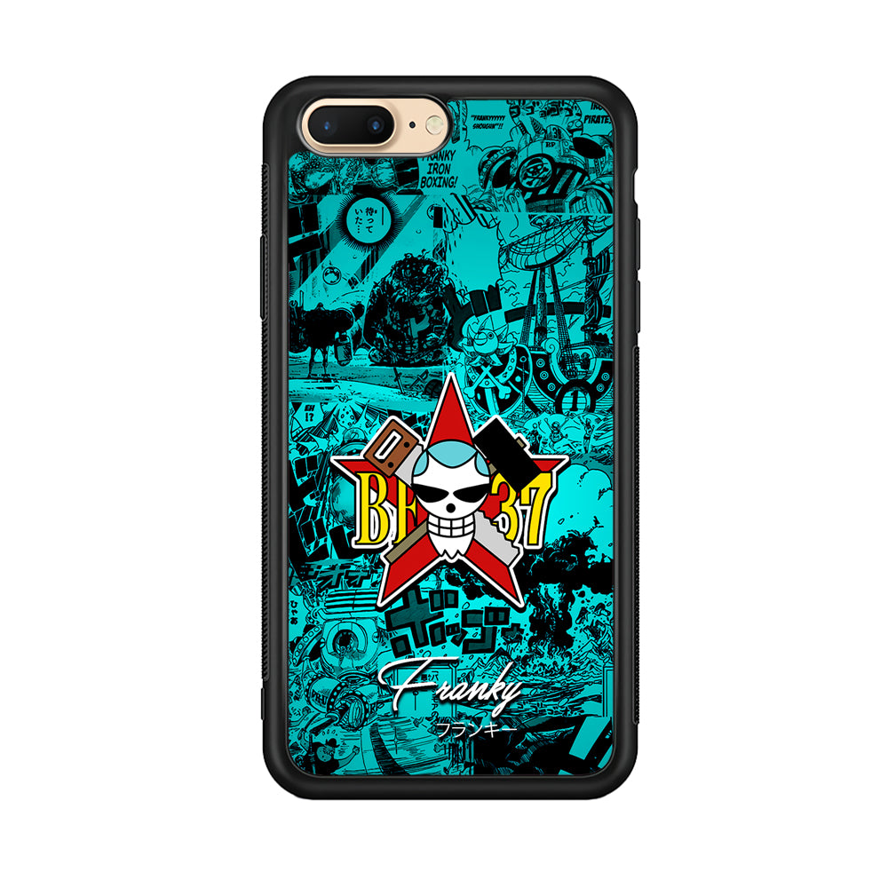 One Piece Franky Logo Comic iPhone 7 Plus Case-Phone Case-Rubber Black (2D Case)-Altracase
