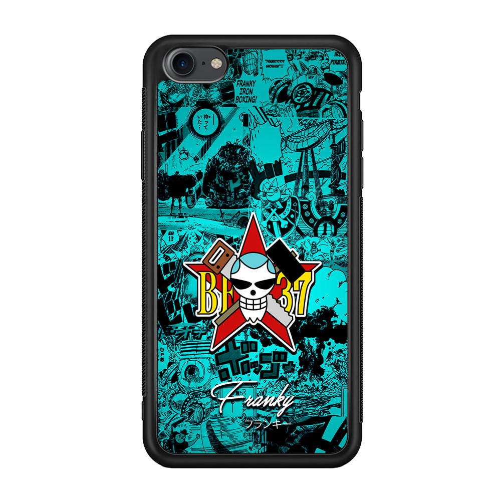 One Piece Franky Logo Comic iPhone 7 Case-Phone Case-Rubber Black (2D Case)-Altracase