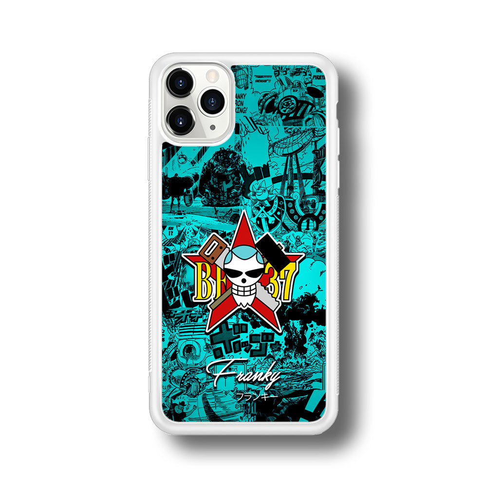One Piece Franky Logo Comic iPhone 11 Pro Max Case-Phone Case-Rubber White (2D Case)-Altracase