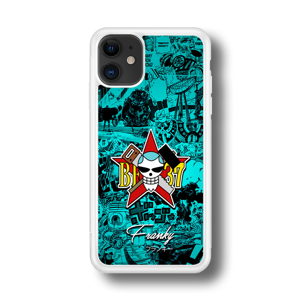 One Piece Franky Logo Comic iPhone 11 Case-Phone Case-Rubber White (2D Case)-Altracase