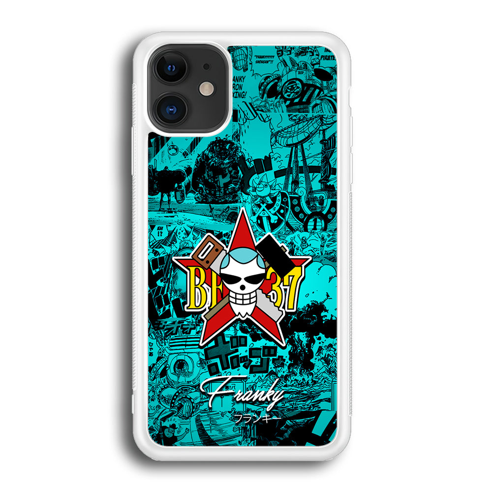 One Piece Franky Logo Comic iPhone 12 Case-Phone Case-Rubber White (2D Case)-Altracase