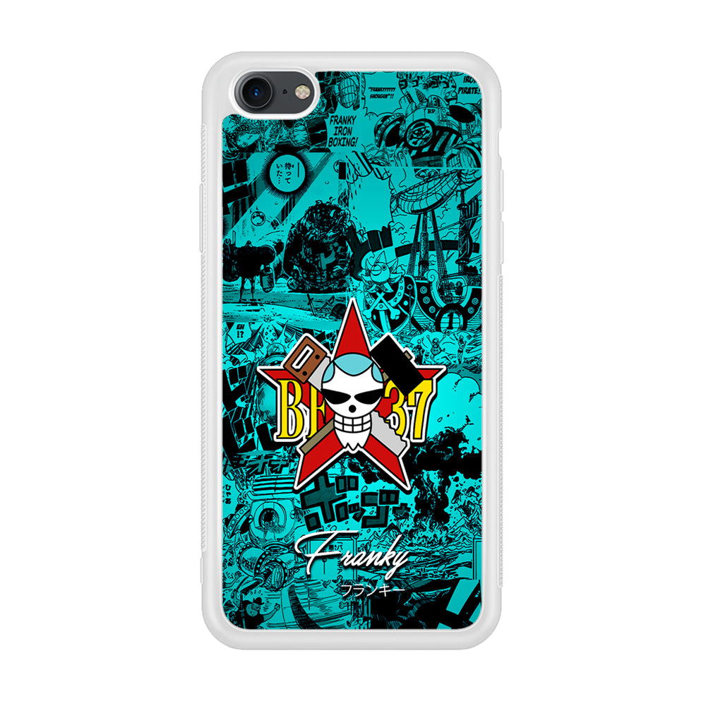 One Piece Franky Logo Comic iPhone 7 Case-Phone Case-Rubber White (2D Case)-Altracase