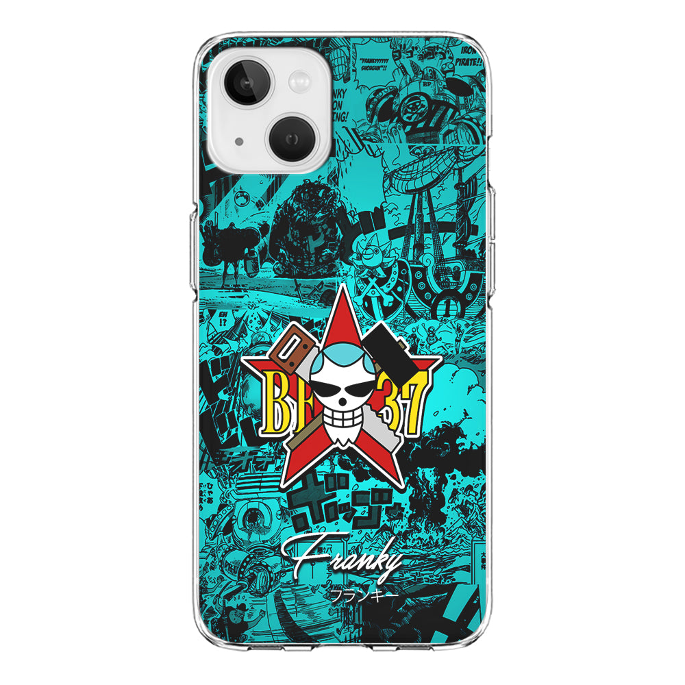One Piece Franky Logo Comic iPhone 15 Case-Phone Case-Clear Soft Case-Altracase