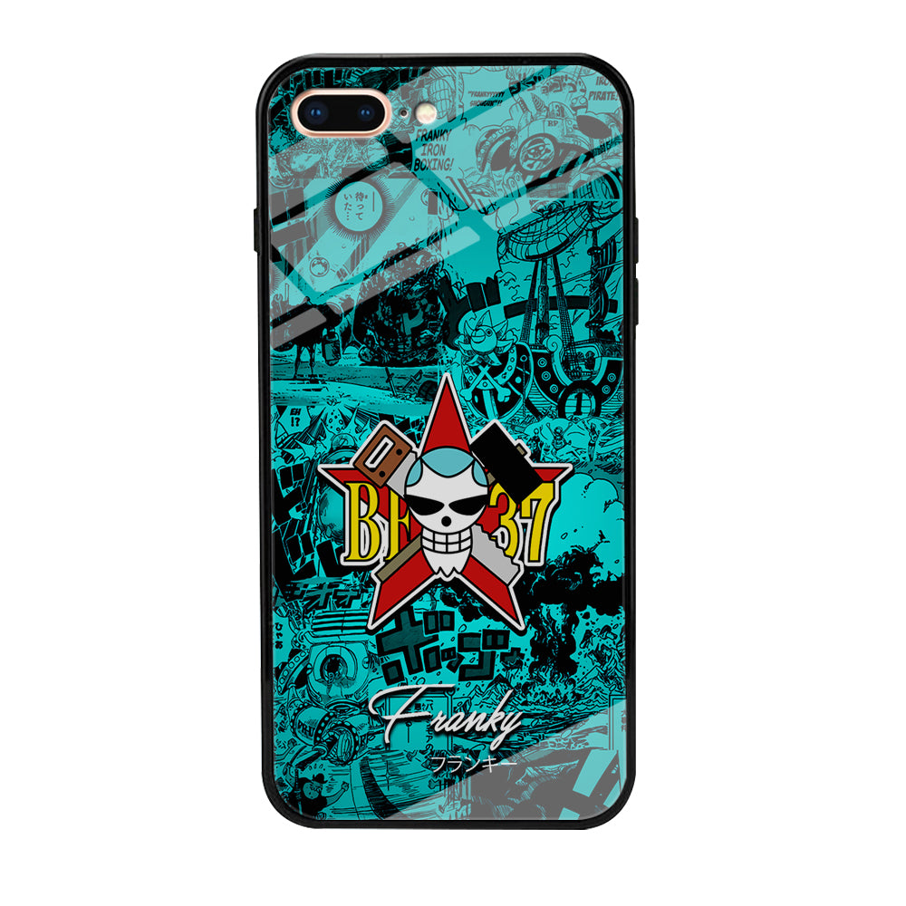One Piece Franky Logo Comic iPhone 8 Plus Case-Phone Case-Tempered Glass Case-Altracase