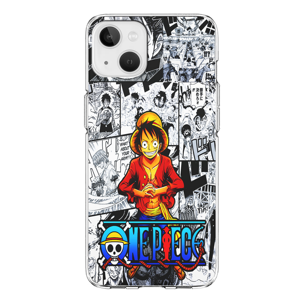 One Piece Luffy Comic iPhone 13 Mini Case-Phone Case-Clear Soft Case-Altracase