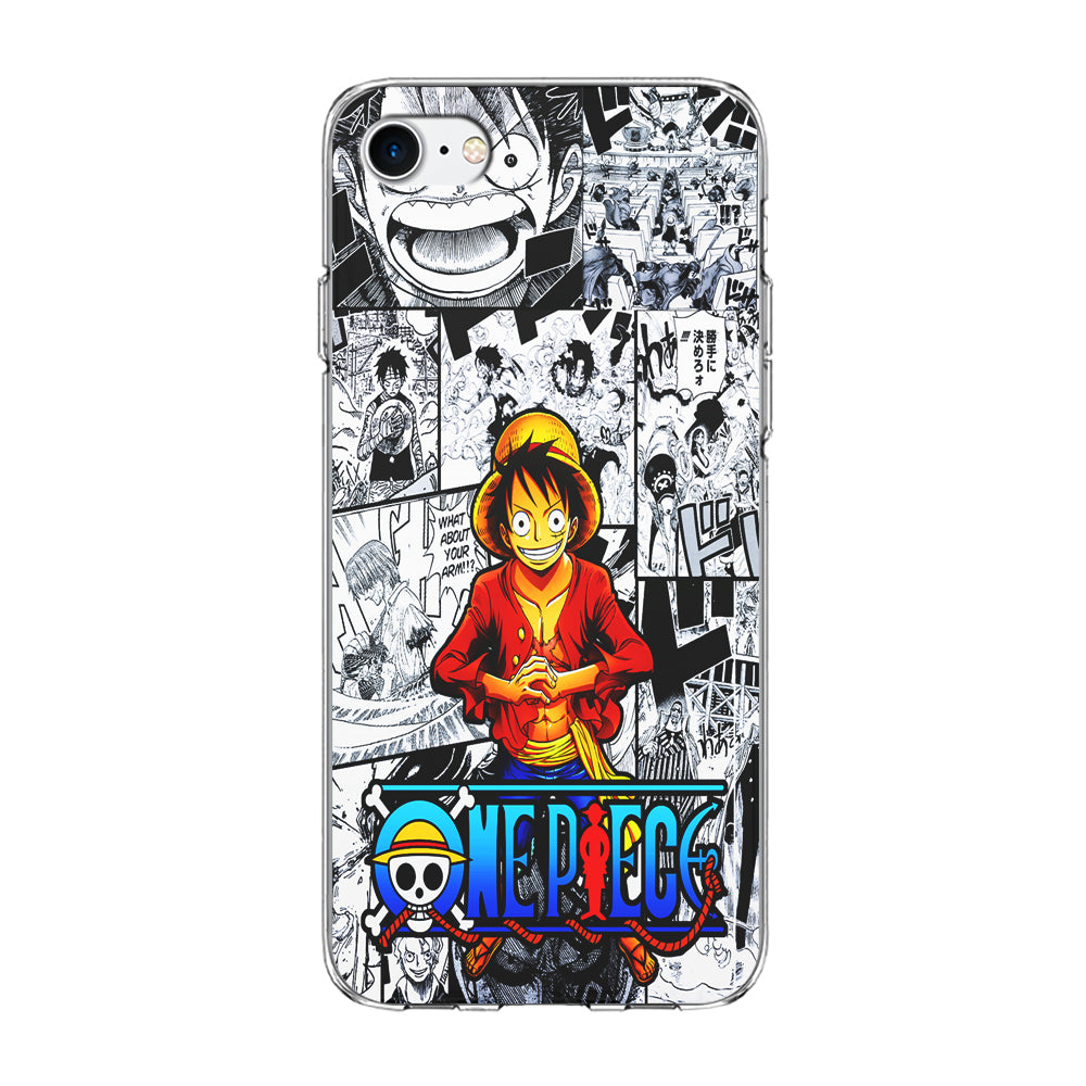 One Piece Luffy Comic iPhone 7 Case-Phone Case-Clear Soft Case-Altracase