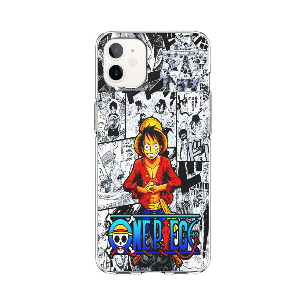 One Piece Luffy Comic iPhone 12 Case-Phone Case-Clear Soft Case-Altracase