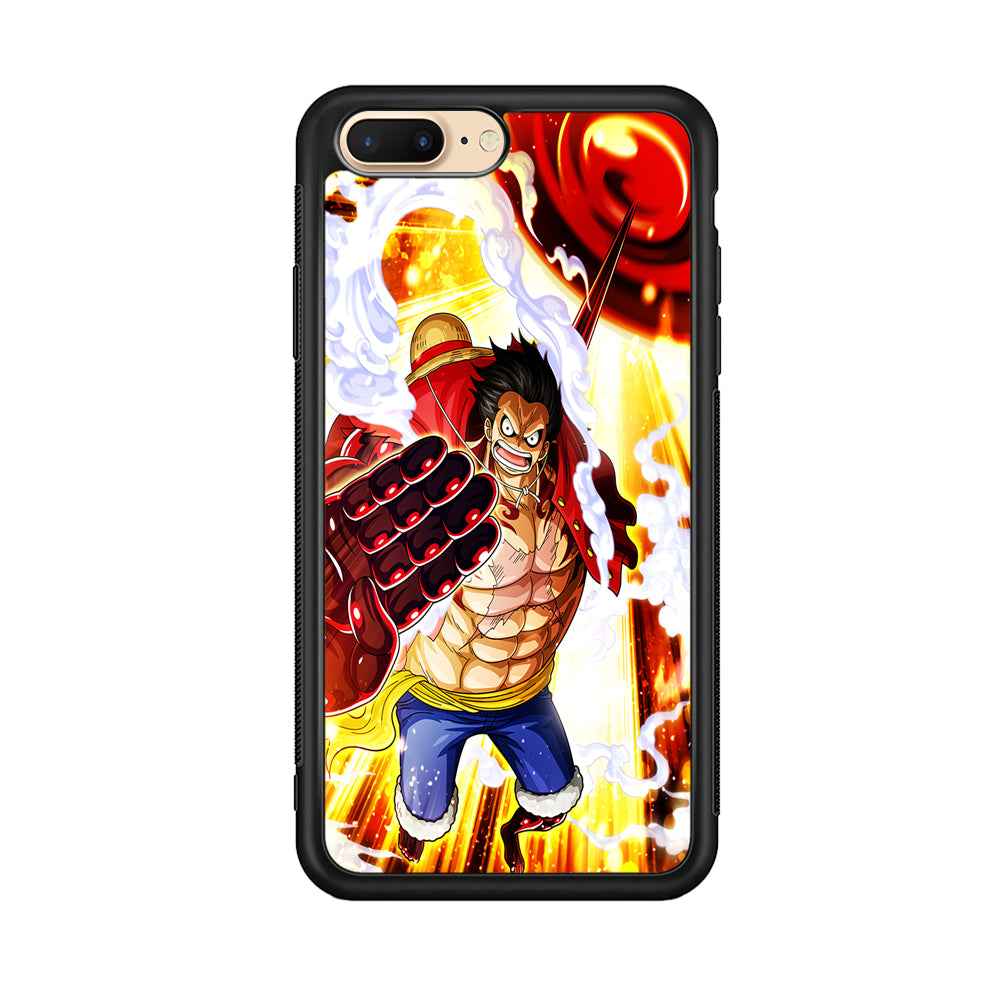 One Piece Luffy Gear Fourth iPhone 8 Plus Case-Phone Case-Rubber Black (2D Case)-Altracase