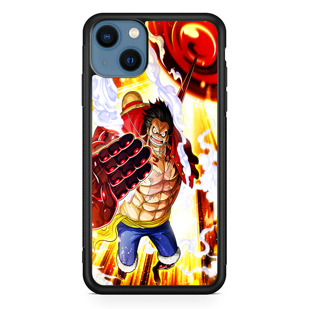 One Piece Luffy Gear Fourth iPhone 13 Mini Case-Phone Case-Rubber Black (2D Case)-Altracase