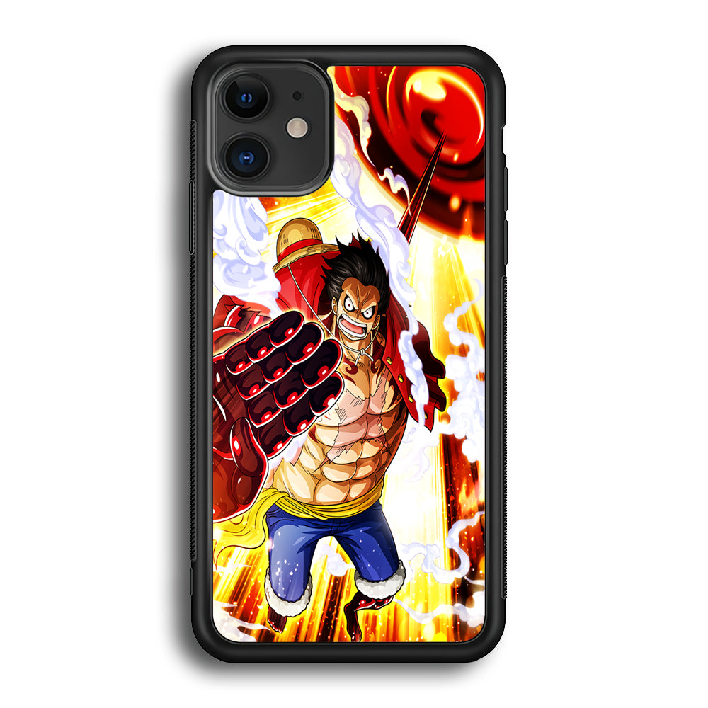 One Piece Luffy Gear Fourth iPhone 12 Case-Phone Case-Rubber Black (2D Case)-Altracase