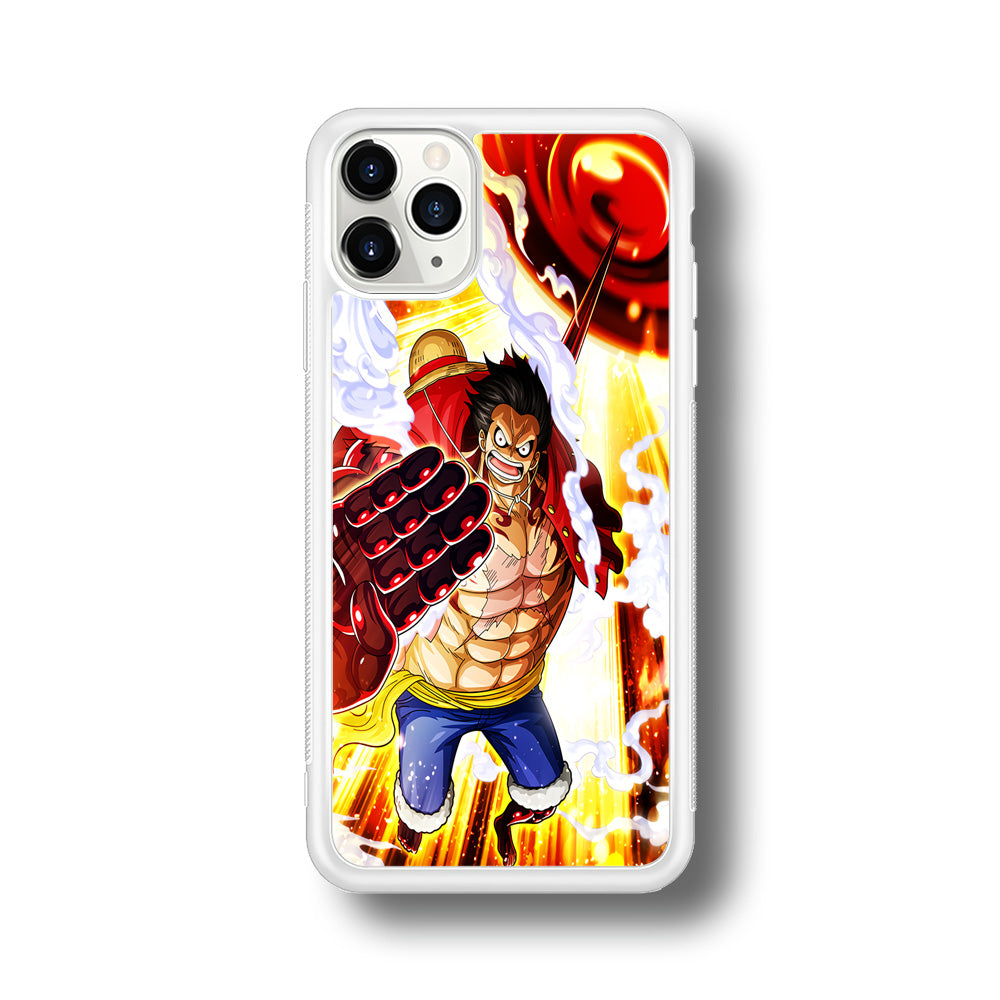 One Piece Luffy Gear Fourth iPhone 11 Pro Max Case-Phone Case-Rubber White (2D Case)-Altracase