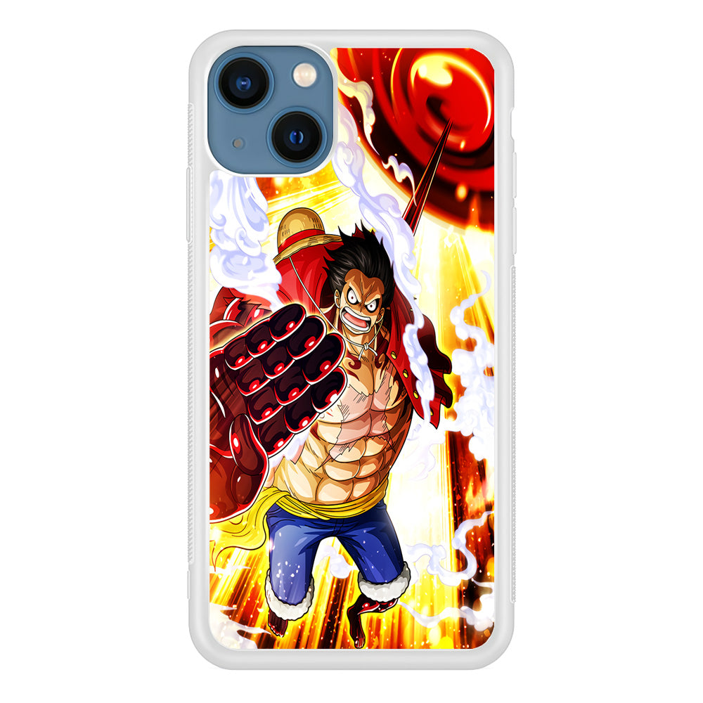 One Piece Luffy Gear Fourth iPhone 13 Mini Case-Phone Case-Rubber White (2D Case)-Altracase