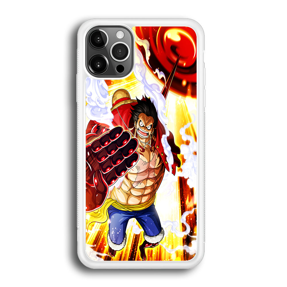 One Piece Luffy Gear Fourth iPhone 12 Pro Max Case-Phone Case-Rubber White (2D Case)-Altracase