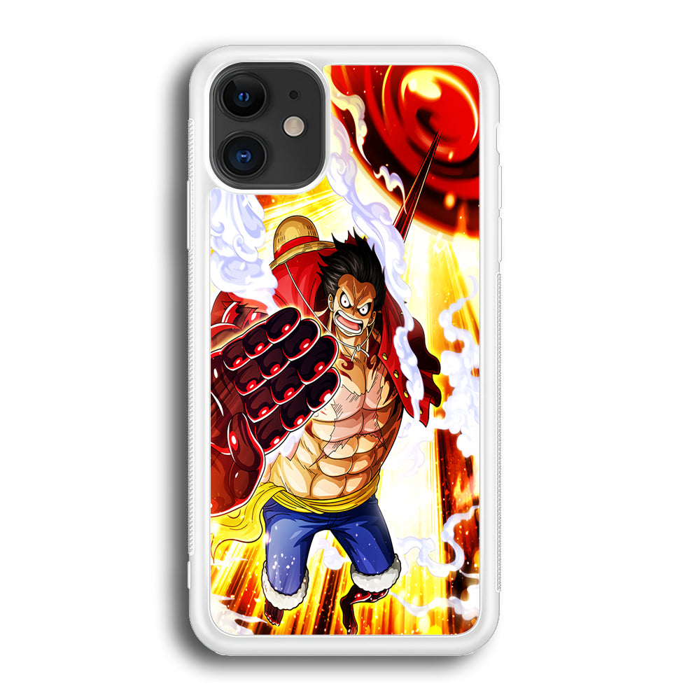 One Piece Luffy Gear Fourth iPhone 12 Case-Phone Case-Rubber White (2D Case)-Altracase
