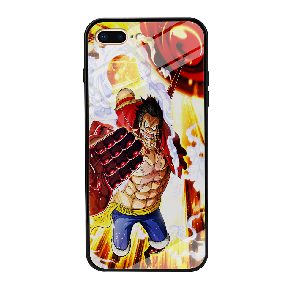 One Piece Luffy Gear Fourth iPhone 8 Plus Case-Phone Case-Tempered Glass Case-Altracase