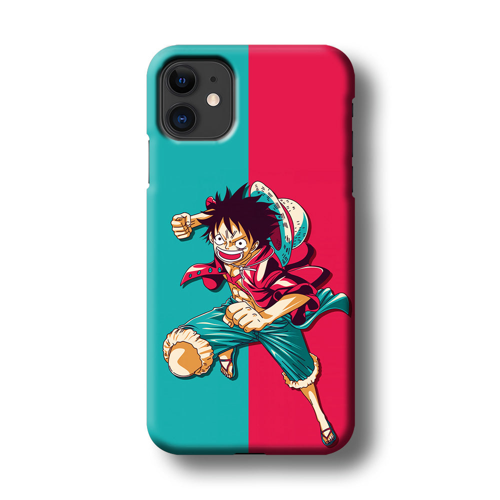 One Piece Luffy Red Blue iPhone 11 Case-Phone Case-3D Case-Altracase