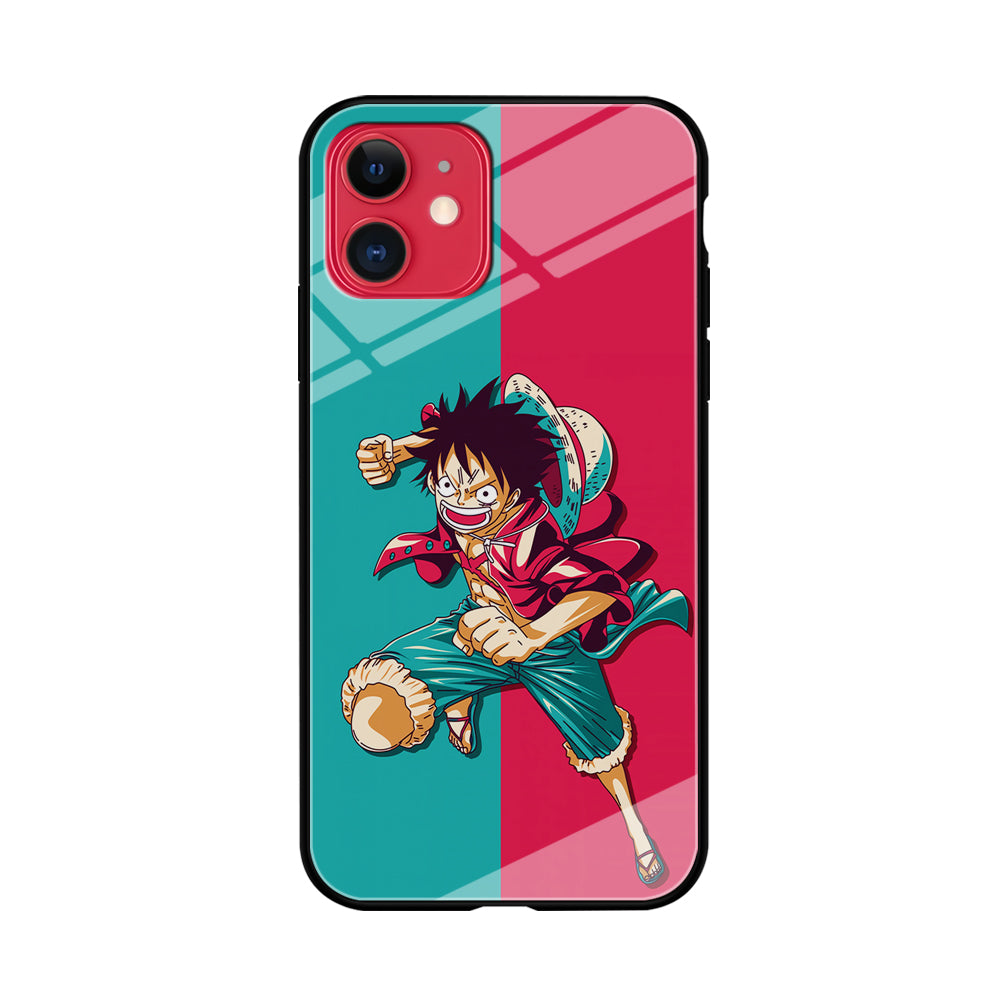 One Piece Luffy Red Blue iPhone 11 Case-Phone Case-Tempered Glass Case-Altracase
