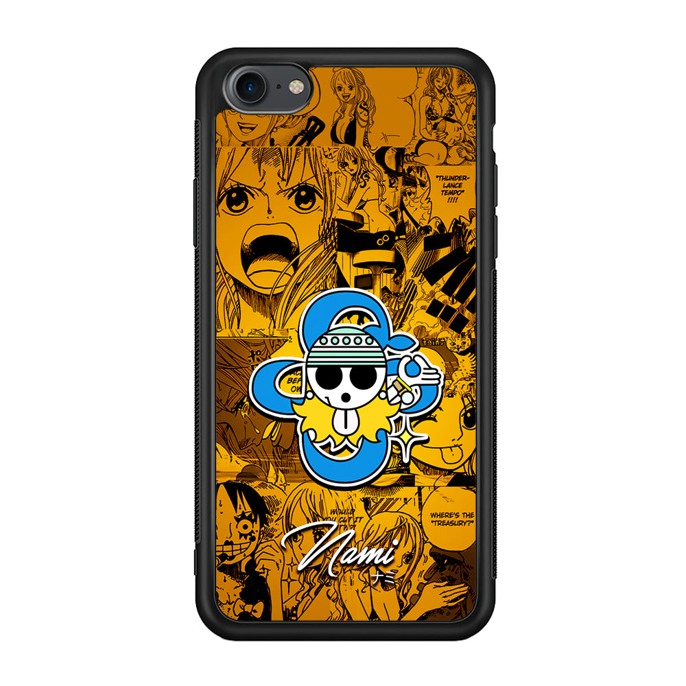 One Piece Nami Logo Comic iPhone 7 Case-Phone Case-Rubber Black (2D Case)-Altracase