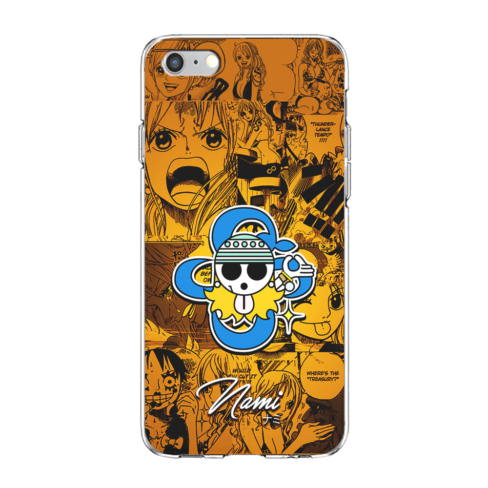 One Piece Nami Logo Comic iPhone 6 Plus | 6s Plus Case-Phone Case-Clear Soft Case-Altracase
