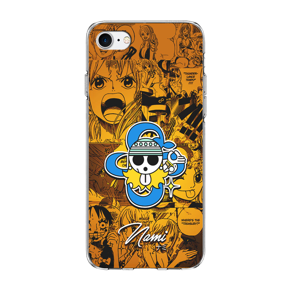 One Piece Nami Logo Comic iPhone 7 Case-Phone Case-Clear Soft Case-Altracase