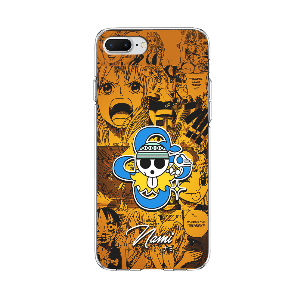 One Piece Nami Logo Comic iPhone 7 Plus Case-Phone Case-Clear Soft Case-Altracase