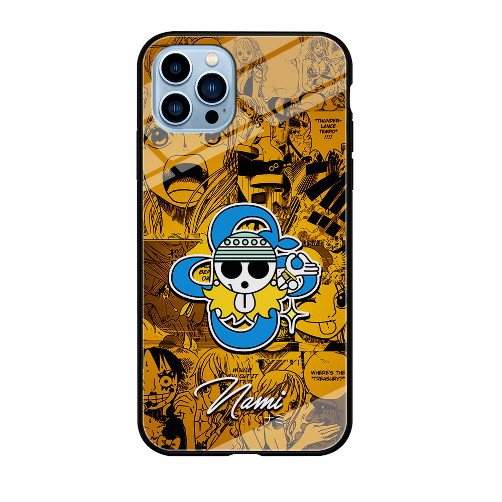 One Piece Nami Logo Comic iPhone 12 Pro Max Case-Phone Case-Tempered Glass Case-Altracase