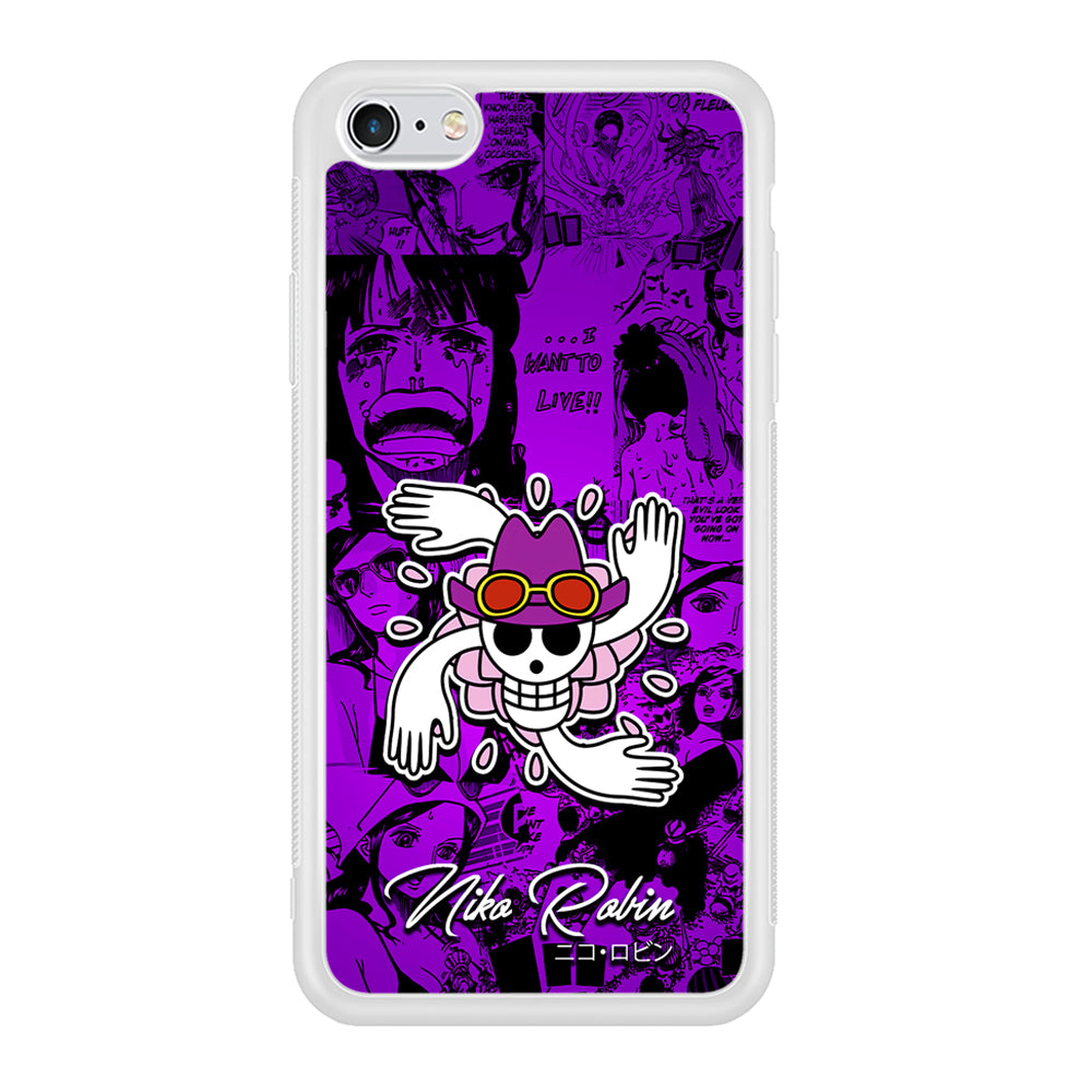 One Piece Robin Comic iPhone 6 | 6s Case-Phone Case-Rubber White (2D Case)-Altracase