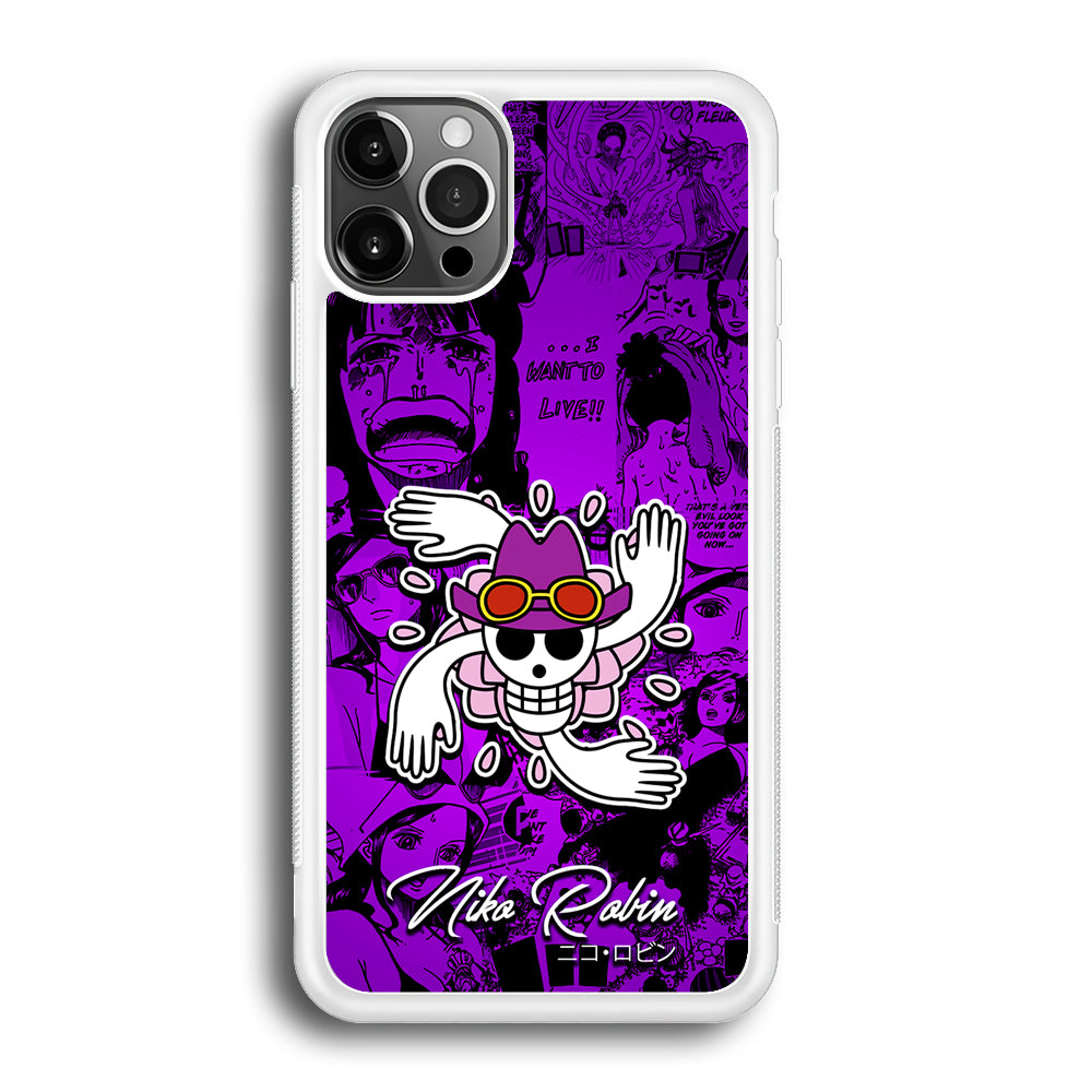 One Piece Robin Comic iPhone 12 Pro Max Case-Phone Case-Rubber White (2D Case)-Altracase