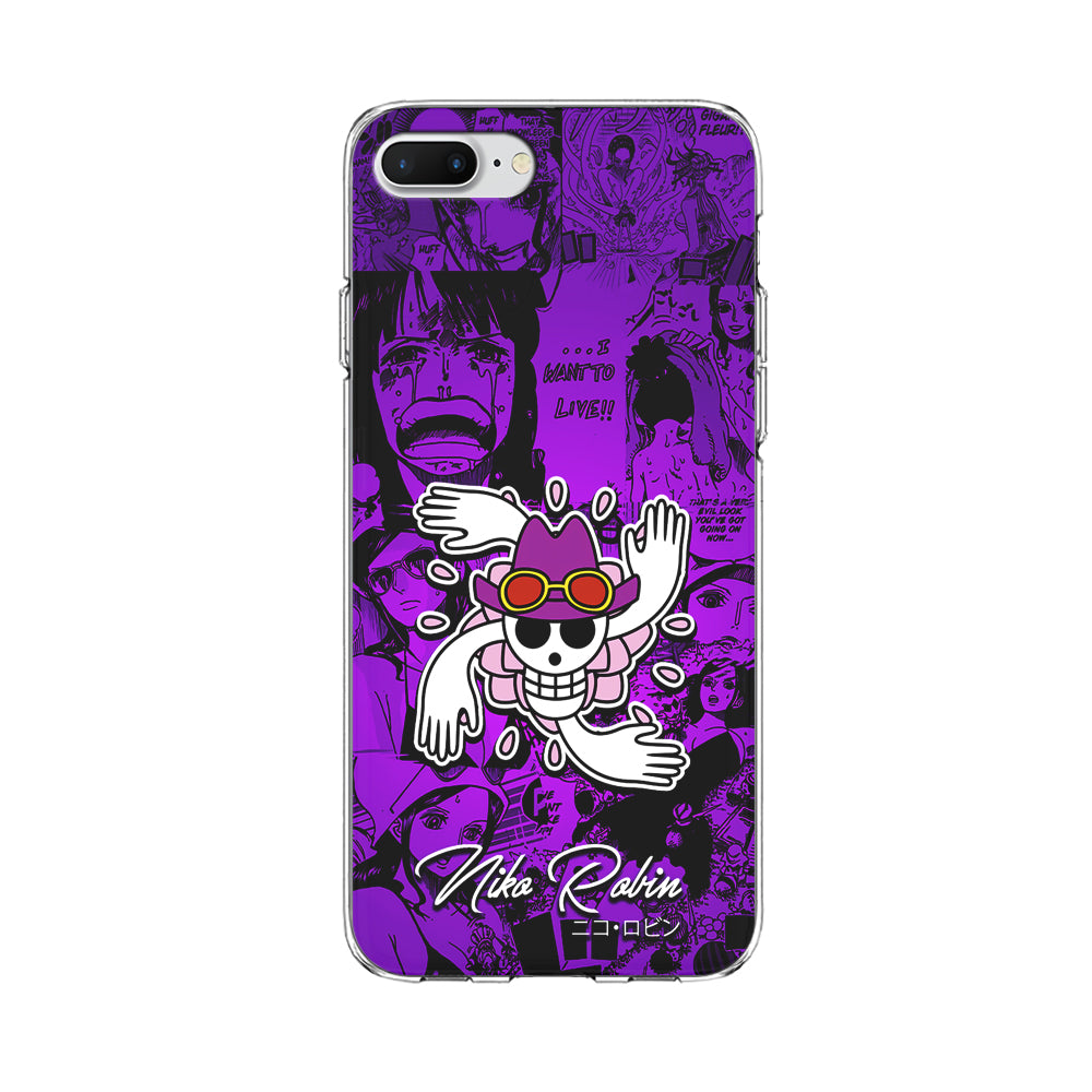 One Piece Robin Comic iPhone 8 Plus Case-Phone Case-Clear Soft Case-Altracase