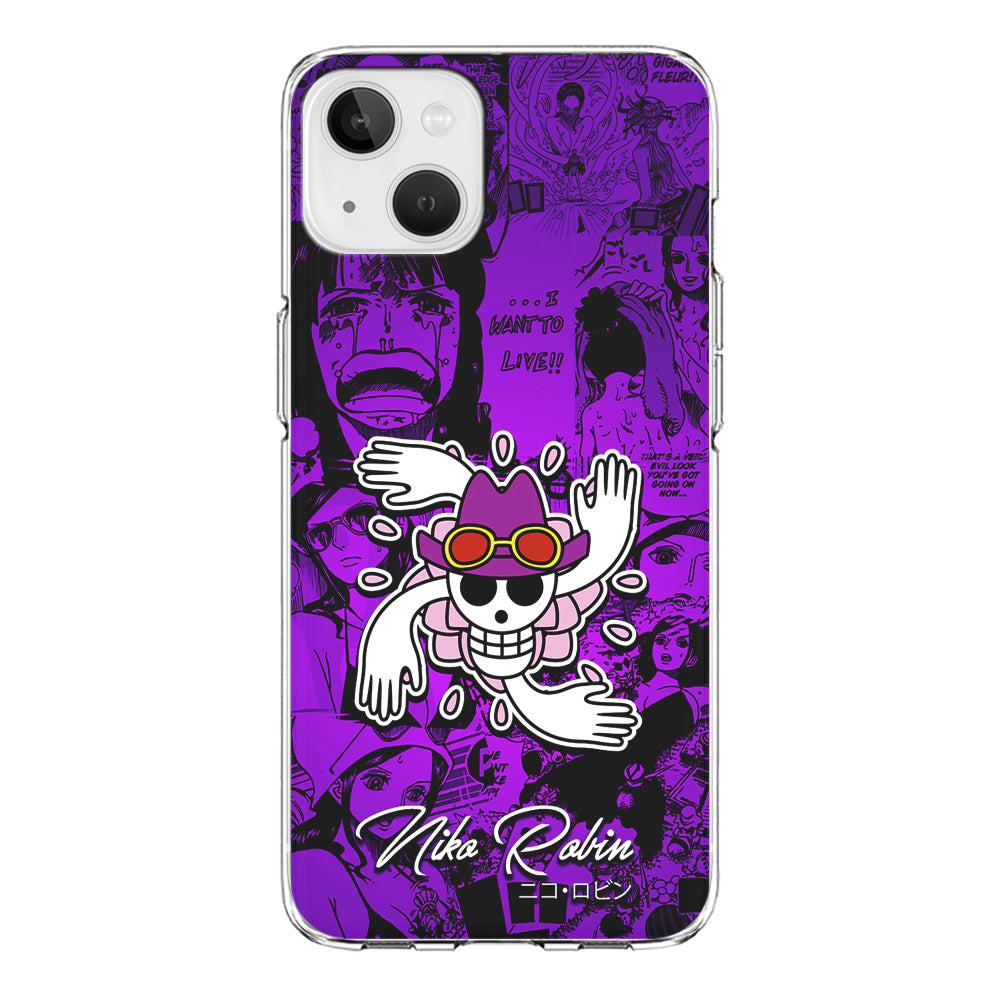 One Piece Robin Comic iPhone 13 Mini Case-Phone Case-Clear Soft Case-Altracase