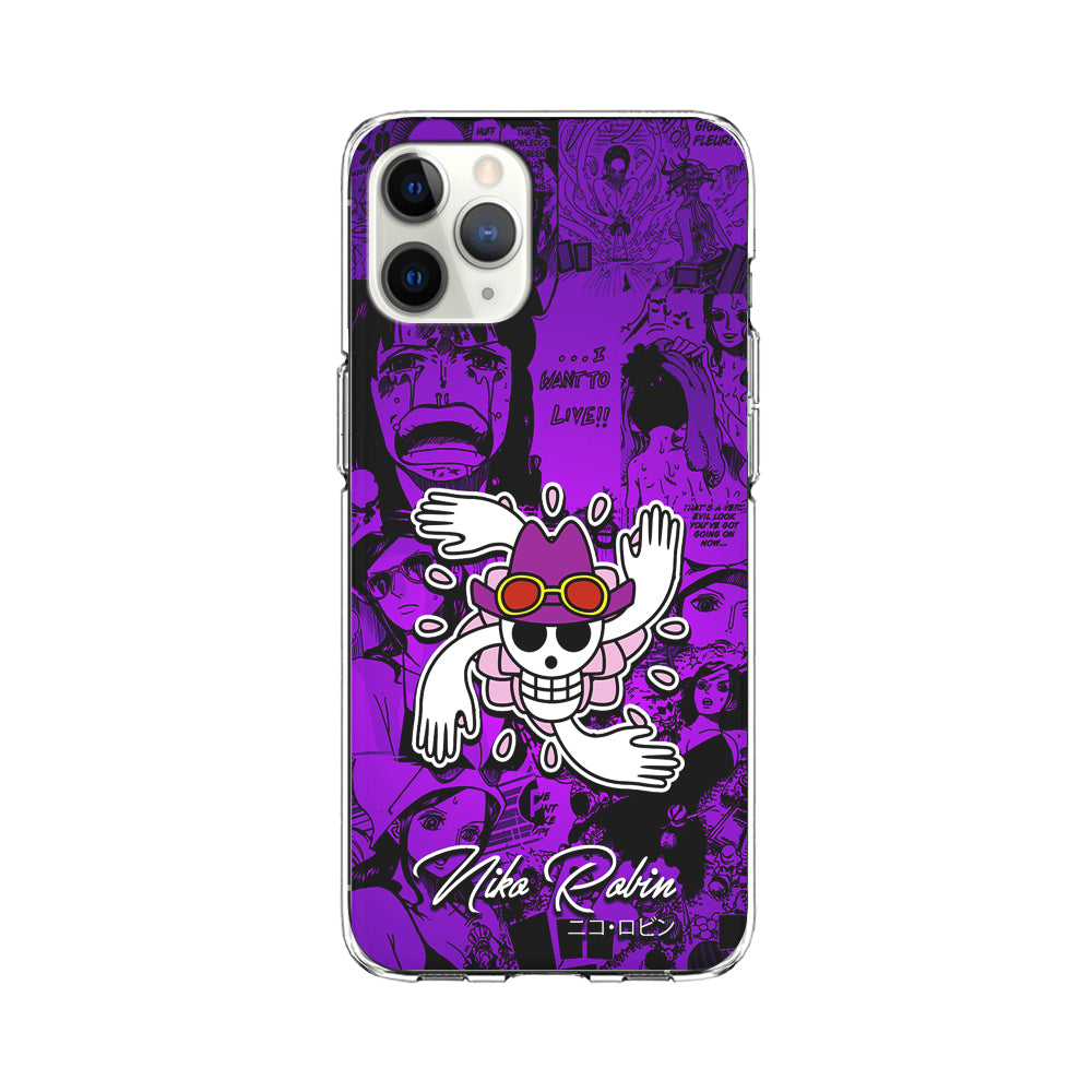 One Piece Robin Comic iPhone 11 Pro Case-Phone Case-Clear Soft Case-Altracase
