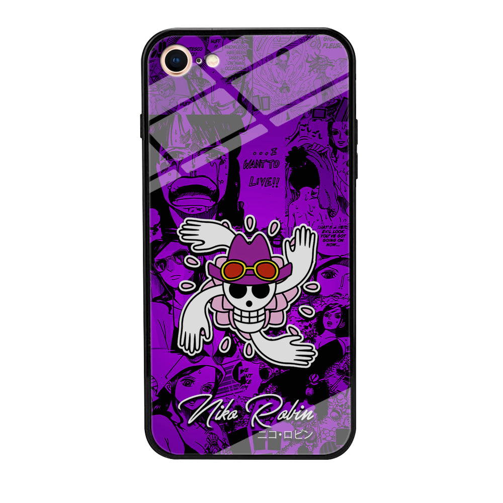 One Piece Robin Comic iPhone 7 Case-Phone Case-Tempered Glass Case-Altracase