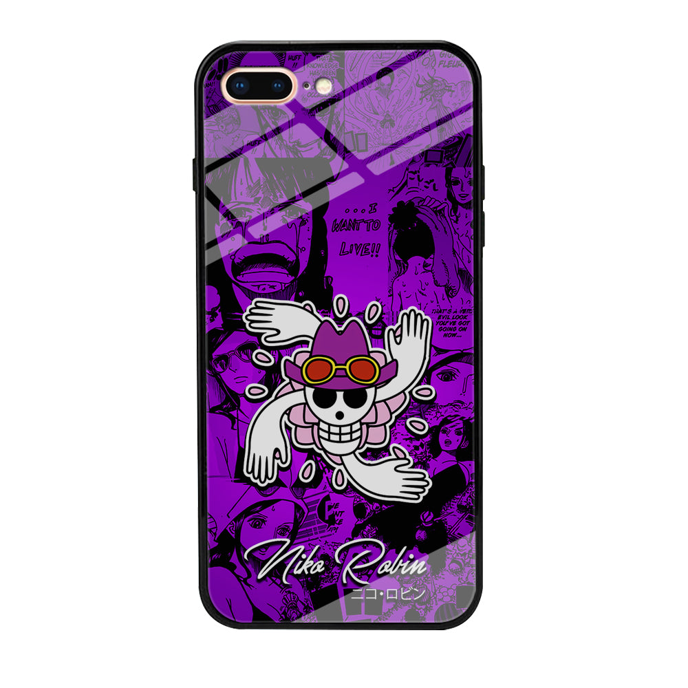 One Piece Robin Comic iPhone 8 Plus Case-Phone Case-Tempered Glass Case-Altracase