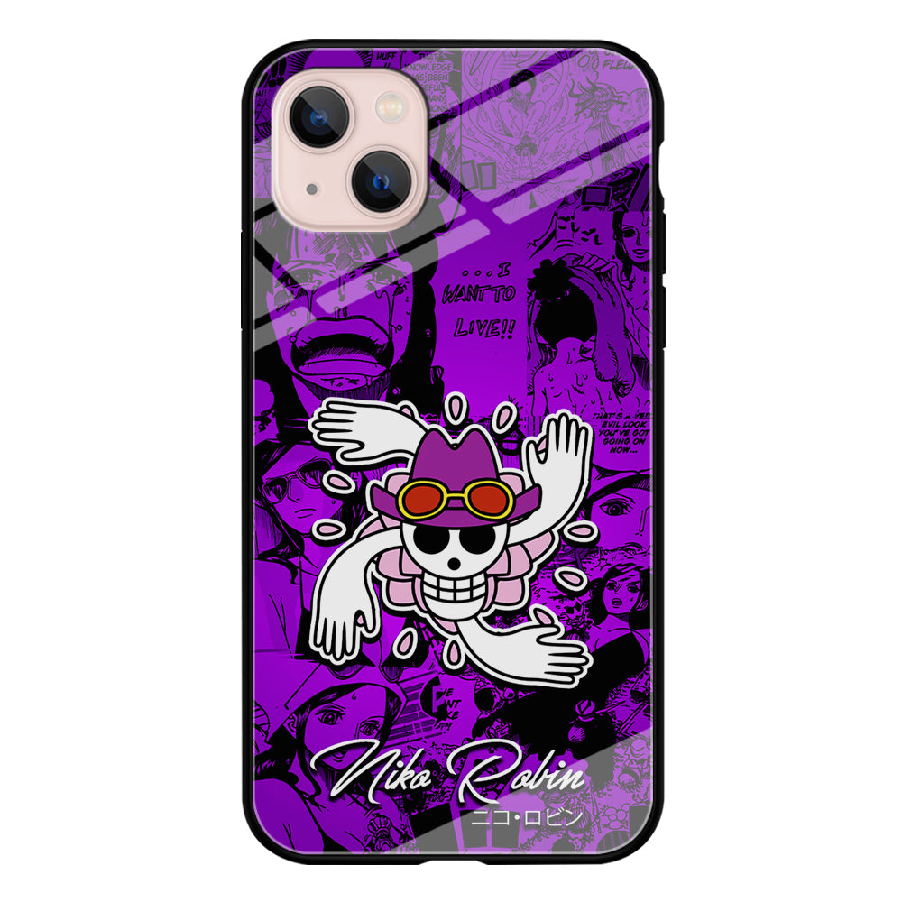 One Piece Robin Comic iPhone 13 Mini Case-Phone Case-Tempered Glass Case-Altracase