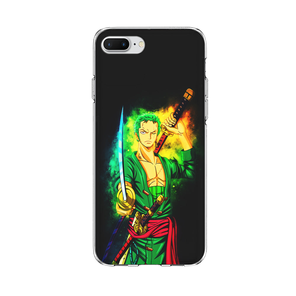 One Piece Roronoa Zoro Art iPhone 8 Plus Case-Phone Case-Clear Soft Case-Altracase