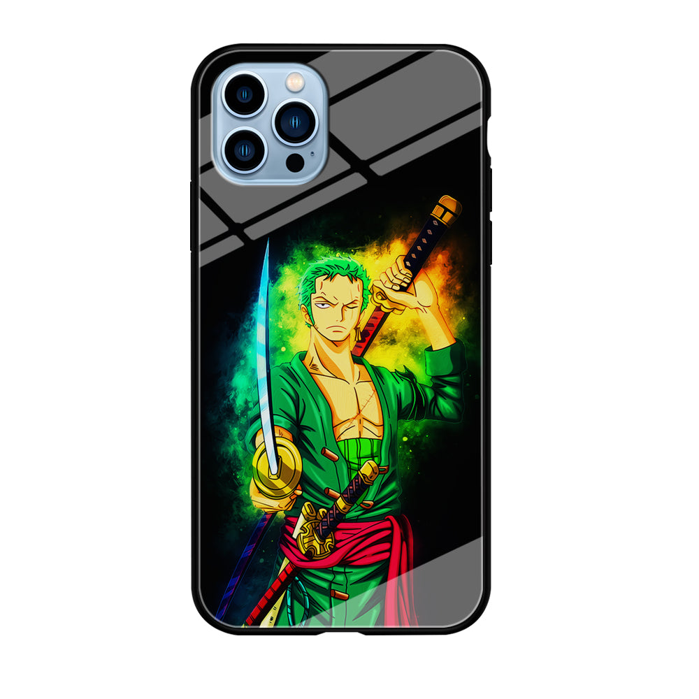 One Piece Roronoa Zoro Art iPhone 12 Pro Max Case-Phone Case-Tempered Glass Case-Altracase