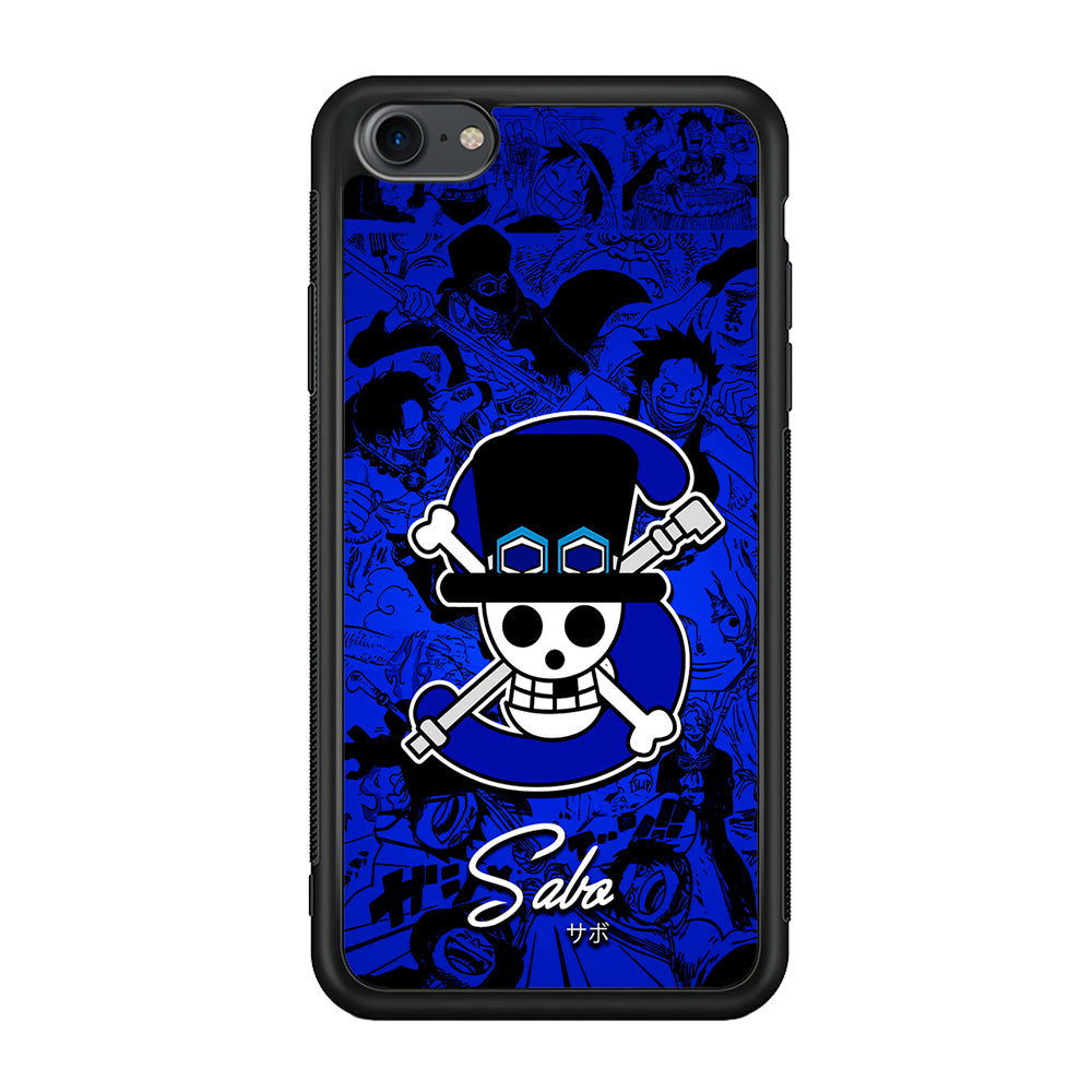 One Piece Sabo Logo Comic iPhone 7 Case-Phone Case-Rubber Black (2D Case)-Altracase