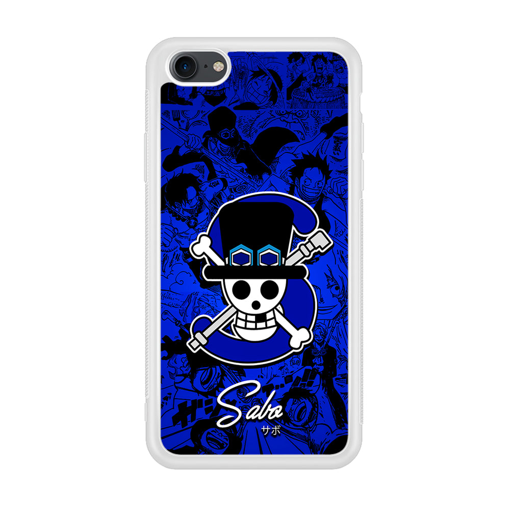One Piece Sabo Logo Comic iPhone 7 Case-Phone Case-Rubber White (2D Case)-Altracase