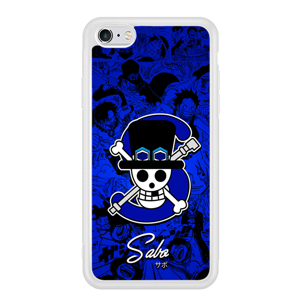 One Piece Sabo Logo Comic iPhone 6 Plus | 6s Plus Case-Phone Case-Rubber White (2D Case)-Altracase