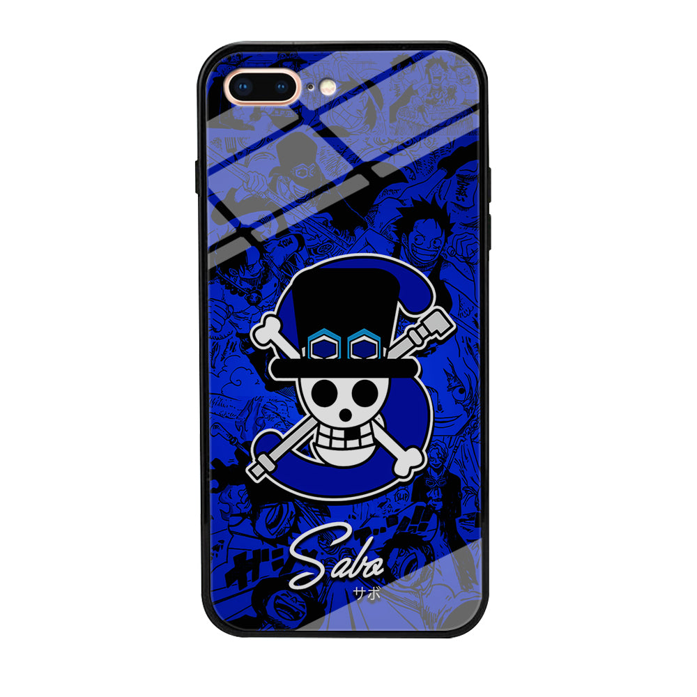 One Piece Sabo Logo Comic iPhone 8 Plus Case-Phone Case-Tempered Glass Case-Altracase