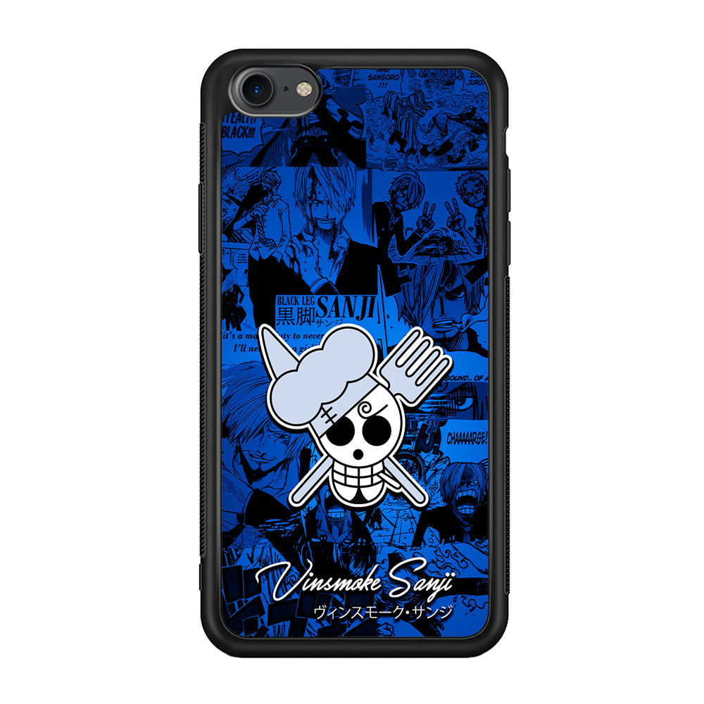 One Piece Sanji Logo Comic iPhone 7 Case-Phone Case-Rubber Black (2D Case)-Altracase